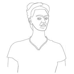 Dibujos para colorear: Frida Kahlo - Dibujos para Colorear e Imprimir Gratis