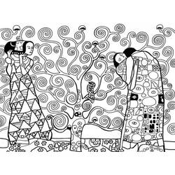 Dibujos para colorear: Gustav Klimt - Dibujos para Colorear e Imprimir Gratis