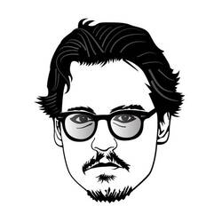 Dibujo para colorear: Johnny Depp (Personas Famosas) #123657 - Dibujos para Colorear e Imprimir Gratis