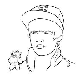 Dibujo para colorear: Justin Bieber (Personas Famosas) #122433 - Dibujos para Colorear e Imprimir Gratis