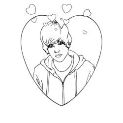 Dibujo para colorear: Justin Bieber (Personas Famosas) #122434 - Dibujos para Colorear e Imprimir Gratis