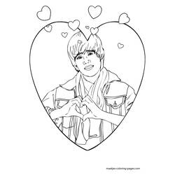 Dibujo para colorear: Justin Bieber (Personas Famosas) #122439 - Dibujos para Colorear e Imprimir Gratis