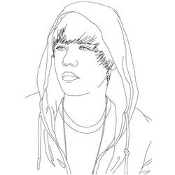 Dibujo para colorear: Justin Bieber (Personas Famosas) #122440 - Dibujos para Colorear e Imprimir Gratis