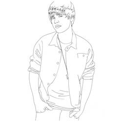Dibujo para colorear: Justin Bieber (Personas Famosas) #122447 - Dibujos para Colorear e Imprimir Gratis