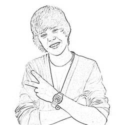 Dibujo para colorear: Justin Bieber (Personas Famosas) #122448 - Dibujos para Colorear e Imprimir Gratis