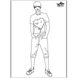 Dibujos para colorear: Justin Bieber - Dibujos para Colorear e Imprimir Gratis