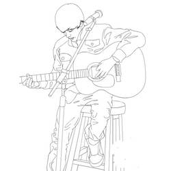 Dibujo para colorear: Justin Bieber (Personas Famosas) #122457 - Dibujos para Colorear e Imprimir Gratis