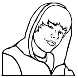 Dibujo para colorear: Justin Bieber (Personas Famosas) #122459 - Dibujos para Colorear e Imprimir Gratis