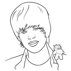 Dibujo para colorear: Justin Bieber (Personas Famosas) #122468 - Dibujos para Colorear e Imprimir Gratis