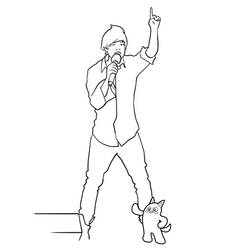 Dibujo para colorear: Justin Bieber (Personas Famosas) #122484 - Dibujos para Colorear e Imprimir Gratis