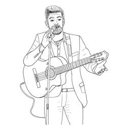 Dibujo para colorear: Kendji Girac (Personas Famosas) #191269 - Dibujos para Colorear e Imprimir Gratis