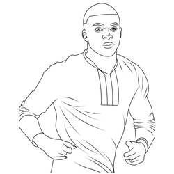 Dibujos para colorear: Kylian Mbappe - Dibujos para Colorear e Imprimir Gratis