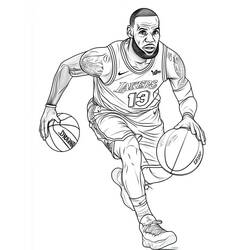 Dibujo para colorear: LeBron James (Personas Famosas) #219389 - Dibujos para Colorear e Imprimir Gratis