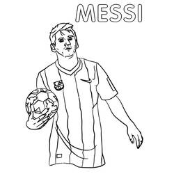 Dibujos para colorear: Lionel Messi - Dibujos para Colorear e Imprimir Gratis