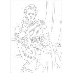 Dibujos para colorear: Marie Curie - Dibujos para Colorear e Imprimir Gratis
