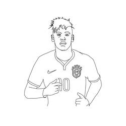 Dibujos para colorear: Neymar - Dibujos para Colorear e Imprimir Gratis