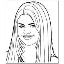 Dibujos para colorear: Selena Gomez - Dibujos para Colorear e Imprimir Gratis