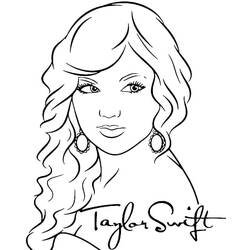 Dibujo para colorear: Taylor Swift (Personas Famosas) #208115 - Dibujos para Colorear e Imprimir Gratis
