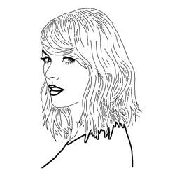 Dibujo para colorear: Taylor Swift (Personas Famosas) #208119 - Dibujos para Colorear e Imprimir Gratis