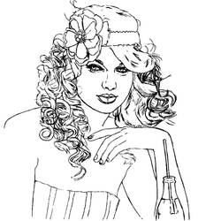 Dibujo para colorear: Taylor Swift (Personas Famosas) #208121 - Dibujos para Colorear e Imprimir Gratis
