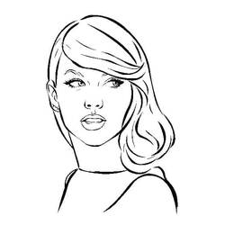 Dibujo para colorear: Taylor Swift (Personas Famosas) #208122 - Dibujos para Colorear e Imprimir Gratis