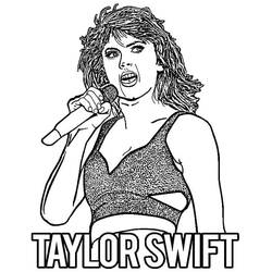 Dibujo para colorear: Taylor Swift (Personas Famosas) #208124 - Dibujos para Colorear e Imprimir Gratis