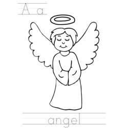 Dibujos para colorear: Ángel - Dibujos para Colorear e Imprimir Gratis