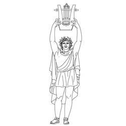 Dibujo para colorear: Apolo (Religión y Mitología) #189864 - Dibujos para Colorear e Imprimir Gratis