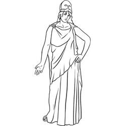 Dibujo para colorear: Atenea (Religión y Mitología) #189653 - Dibujos para Colorear e Imprimir Gratis