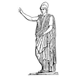 Dibujo para colorear: Atenea (Religión y Mitología) #189654 - Dibujos para Colorear e Imprimir Gratis