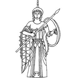 Dibujo para colorear: Atenea (Religión y Mitología) #189655 - Dibujos para Colorear e Imprimir Gratis
