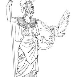 Dibujo para colorear: Atenea (Religión y Mitología) #189656 - Dibujos para Colorear e Imprimir Gratis