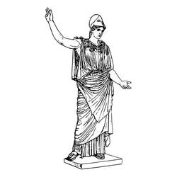 Dibujo para colorear: Atenea (Religión y Mitología) #189657 - Dibujos para Colorear e Imprimir Gratis