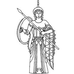 Dibujo para colorear: Atenea (Religión y Mitología) #189658 - Dibujos para Colorear e Imprimir Gratis
