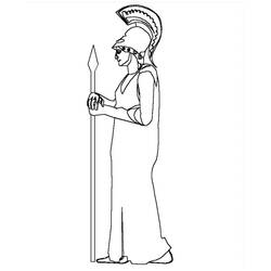 Dibujo para colorear: Atenea (Religión y Mitología) #189659 - Dibujos para Colorear e Imprimir Gratis