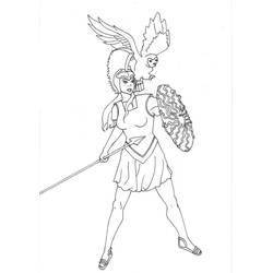Dibujo para colorear: Atenea (Religión y Mitología) #189660 - Dibujos para Colorear e Imprimir Gratis