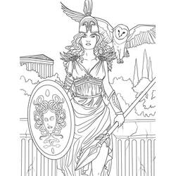 Dibujo para colorear: Atenea (Religión y Mitología) #189661 - Dibujos para Colorear e Imprimir Gratis