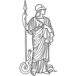 Dibujo para colorear: Atenea (Religión y Mitología) #189663 - Dibujos para Colorear e Imprimir Gratis