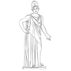 Dibujo para colorear: Atenea (Religión y Mitología) #189664 - Dibujos para Colorear e Imprimir Gratis