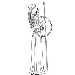 Dibujos para colorear: Atenea - Dibujos para Colorear e Imprimir Gratis