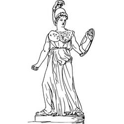 Dibujo para colorear: Atenea (Religión y Mitología) #189666 - Dibujos para Colorear e Imprimir Gratis