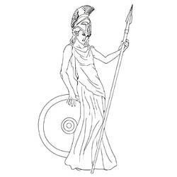 Dibujo para colorear: Atenea (Religión y Mitología) #189668 - Dibujos para Colorear e Imprimir Gratis