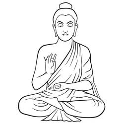 Dibujo para colorear: Buda (Religión y Mitología) #216101 - Dibujos para Colorear e Imprimir Gratis