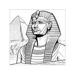 Dibujo para colorear: Faraón (Religión y Mitología) #192982 - Dibujos para Colorear e Imprimir Gratis