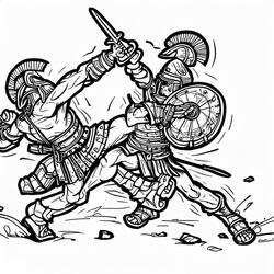 Dibujo para colorear: Gladiador (Religión y Mitología) #189840 - Dibujos para Colorear e Imprimir Gratis