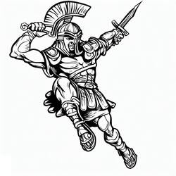 Dibujo para colorear: Gladiador (Religión y Mitología) #189849 - Dibujos para Colorear e Imprimir Gratis