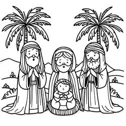 Dibujo para colorear: Los Reyes Magos (Religión y Mitología) #217796 - Dibujos para Colorear e Imprimir Gratis