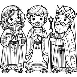 Dibujo para colorear: Los Reyes Magos (Religión y Mitología) #217798 - Dibujos para Colorear e Imprimir Gratis