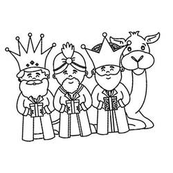 Dibujo para colorear: Los Reyes Magos (Religión y Mitología) #217802 - Dibujos para Colorear e Imprimir Gratis
