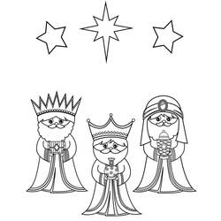 Dibujo para colorear: Los Reyes Magos (Religión y Mitología) #217803 - Dibujos para Colorear e Imprimir Gratis